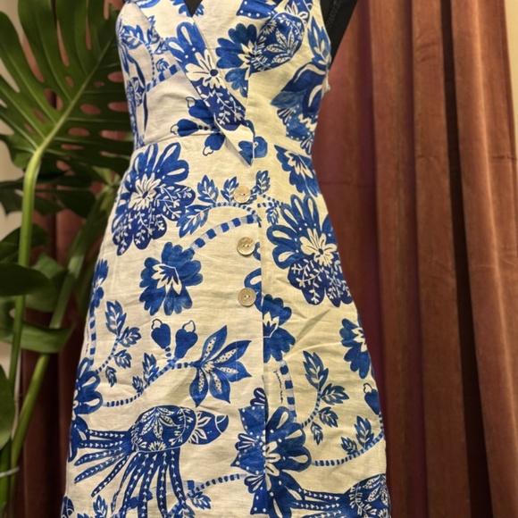 Farm Rio Off-White Floral Birds Euroflax™ Mini Dress - Picture 3 of 9